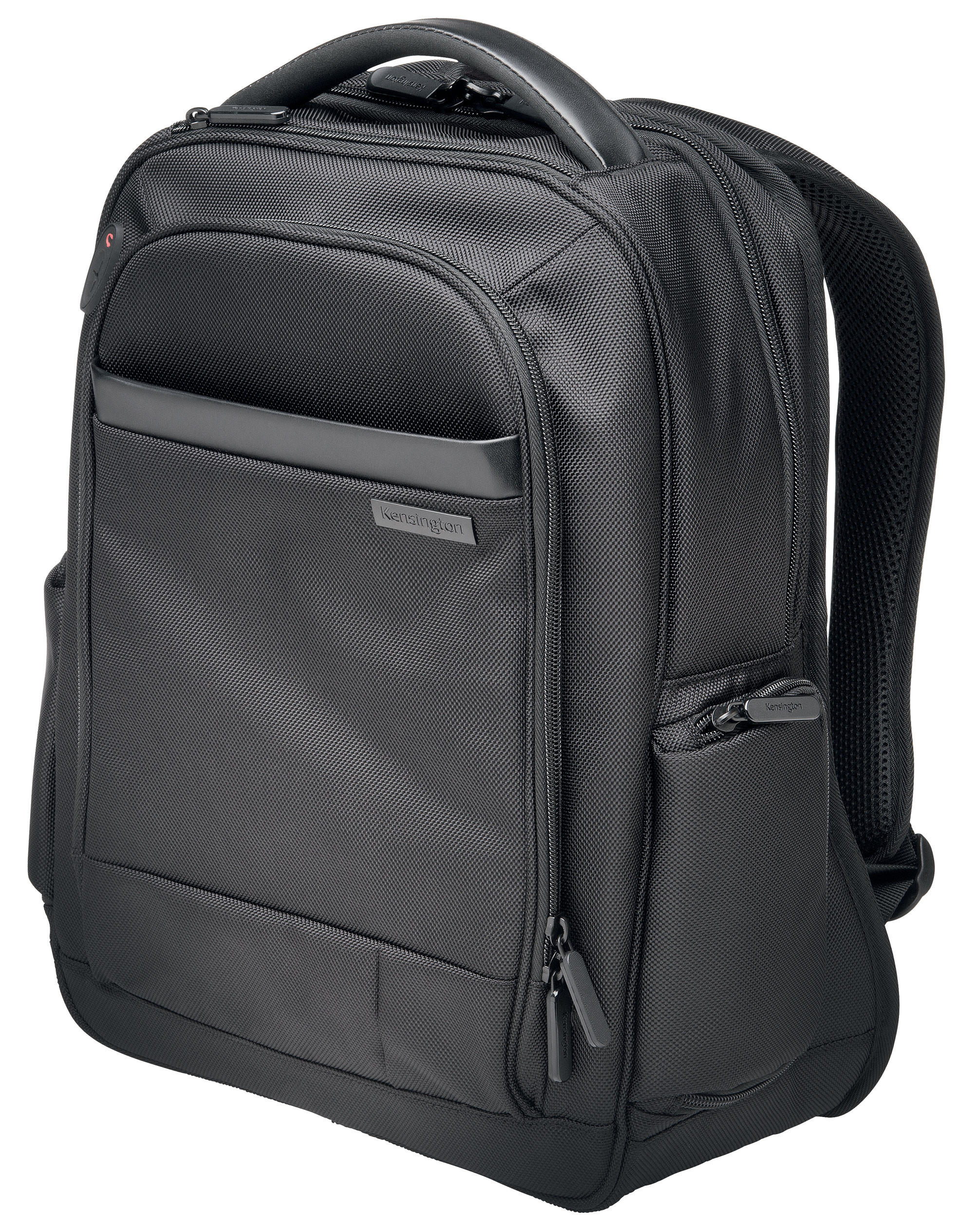 Rucsac business, multiple compartimente, certificat TSA, Kensington Contour 2.0, negru - imagine 4